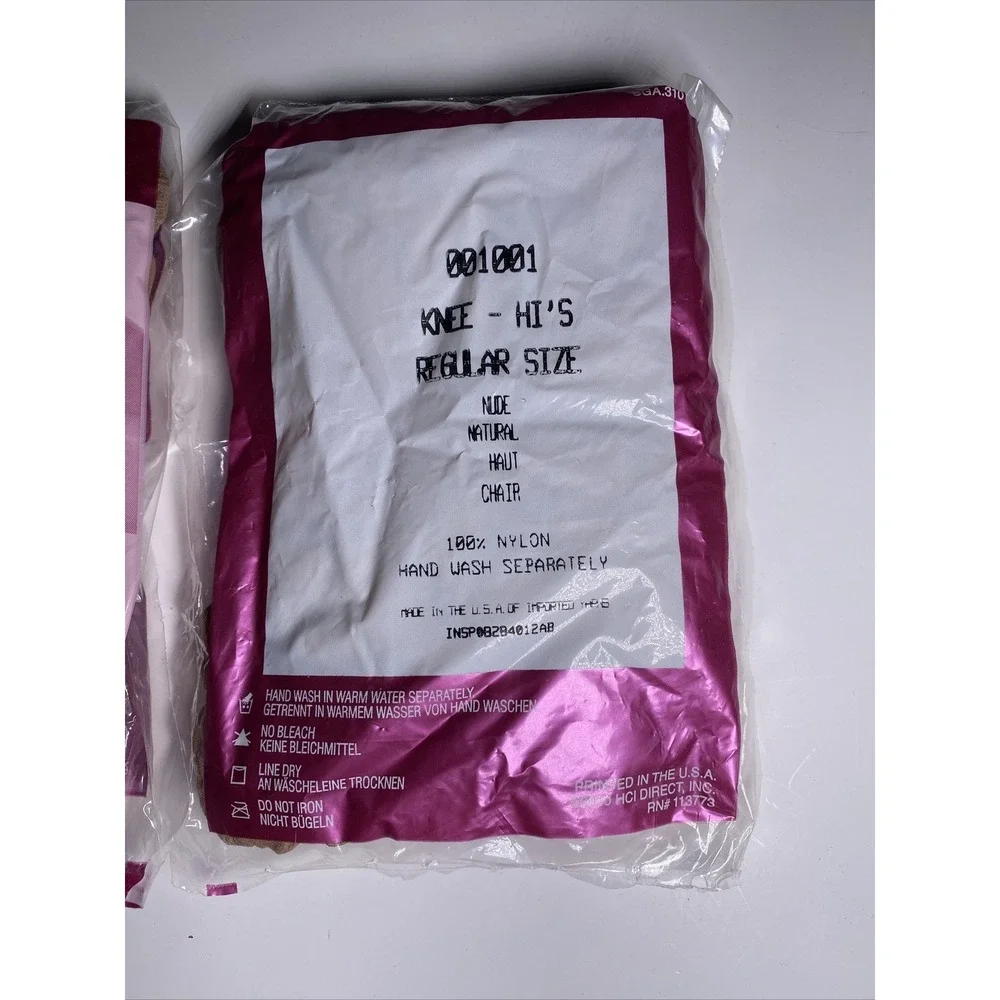 NWT SILKIES Knee Hi's Highs NUDE NATURAL 001001 Pantyhose Hose One Size Regular
